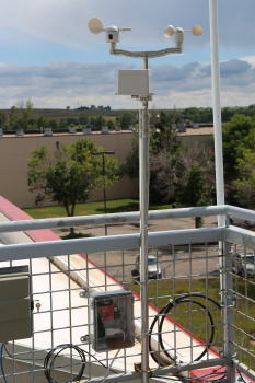 Weather station on roof